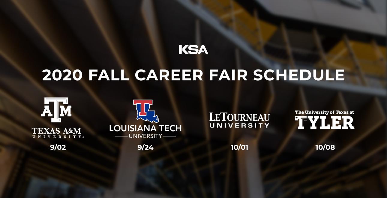 2020 Fall Career Fair Schedule KSA Engineers Inc